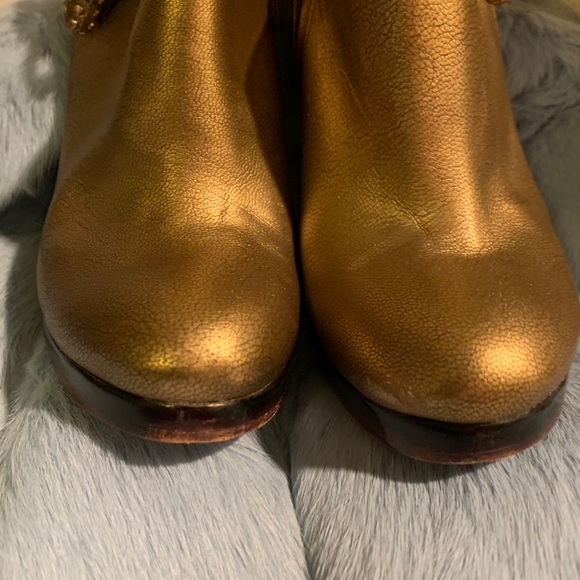 GOLD STUDDED BOW TIE ANKLE BOOT - Picture 11 of 15